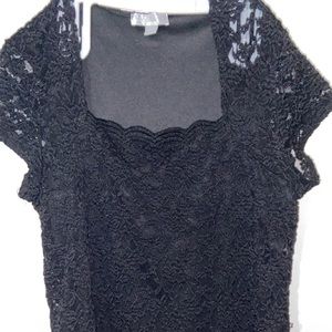 Dressbarn black floral top